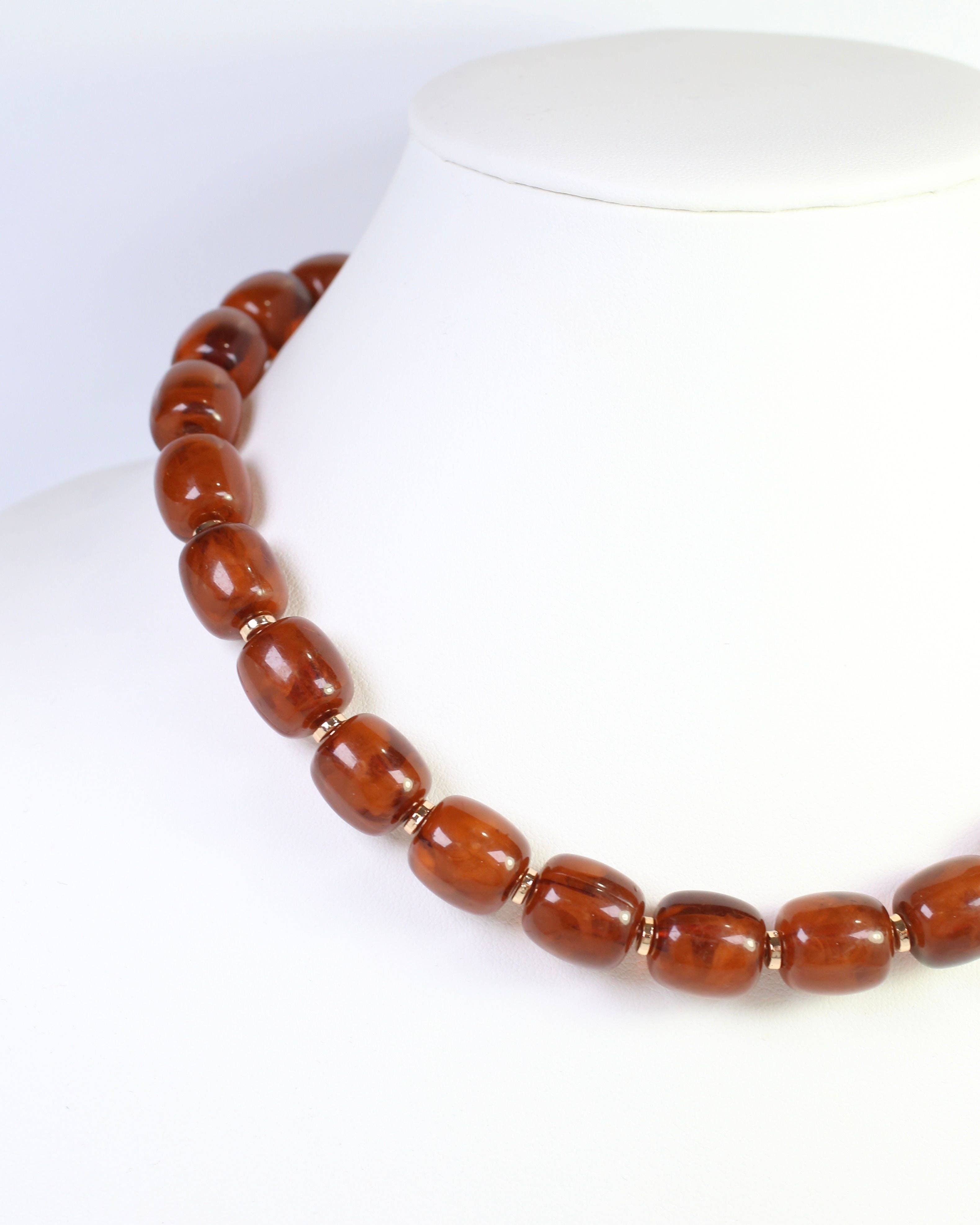 Karsyn Beaded Magnetic Necklace Brown