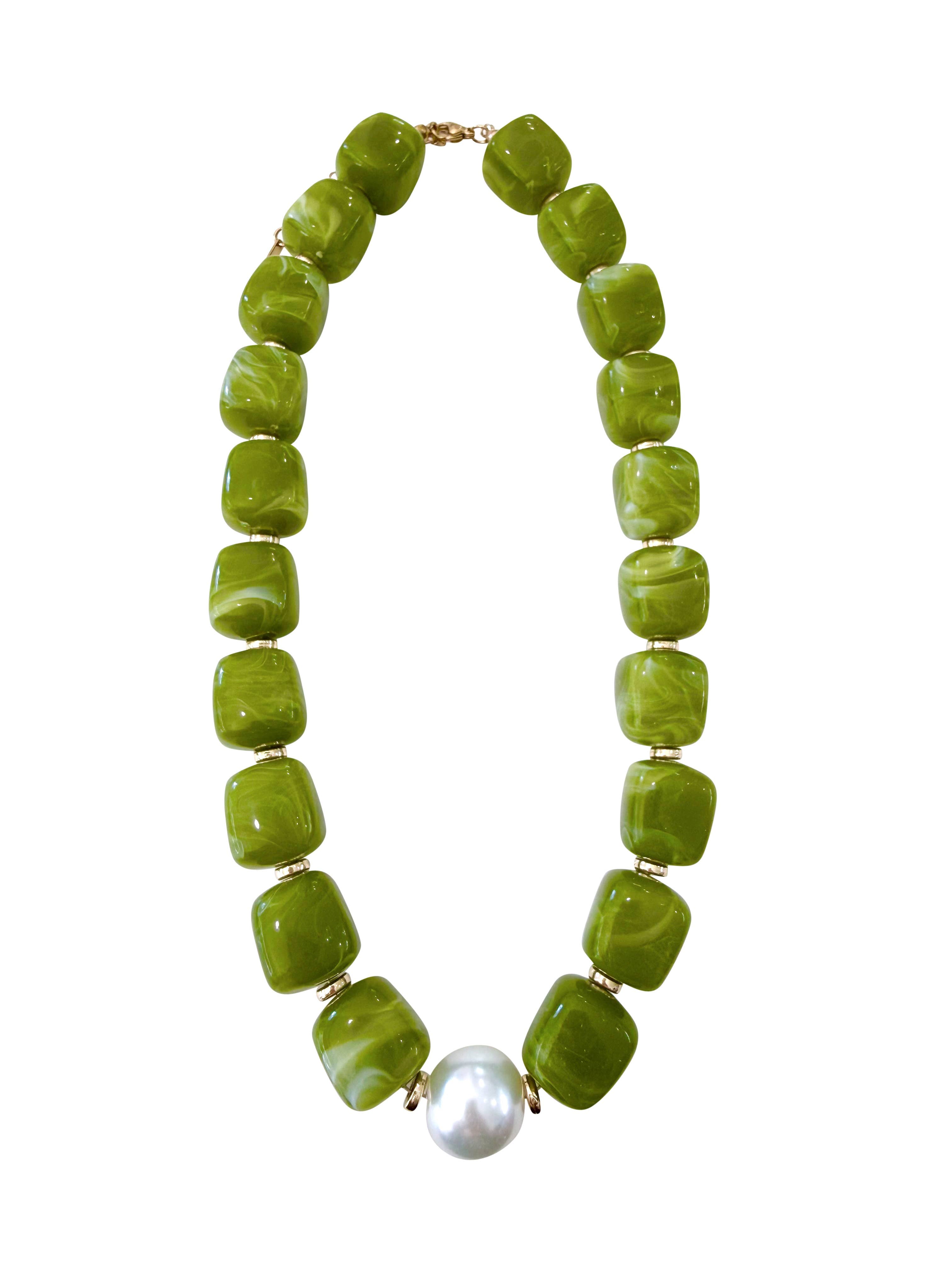 Paula Chunky Beaded Pearl Necklace