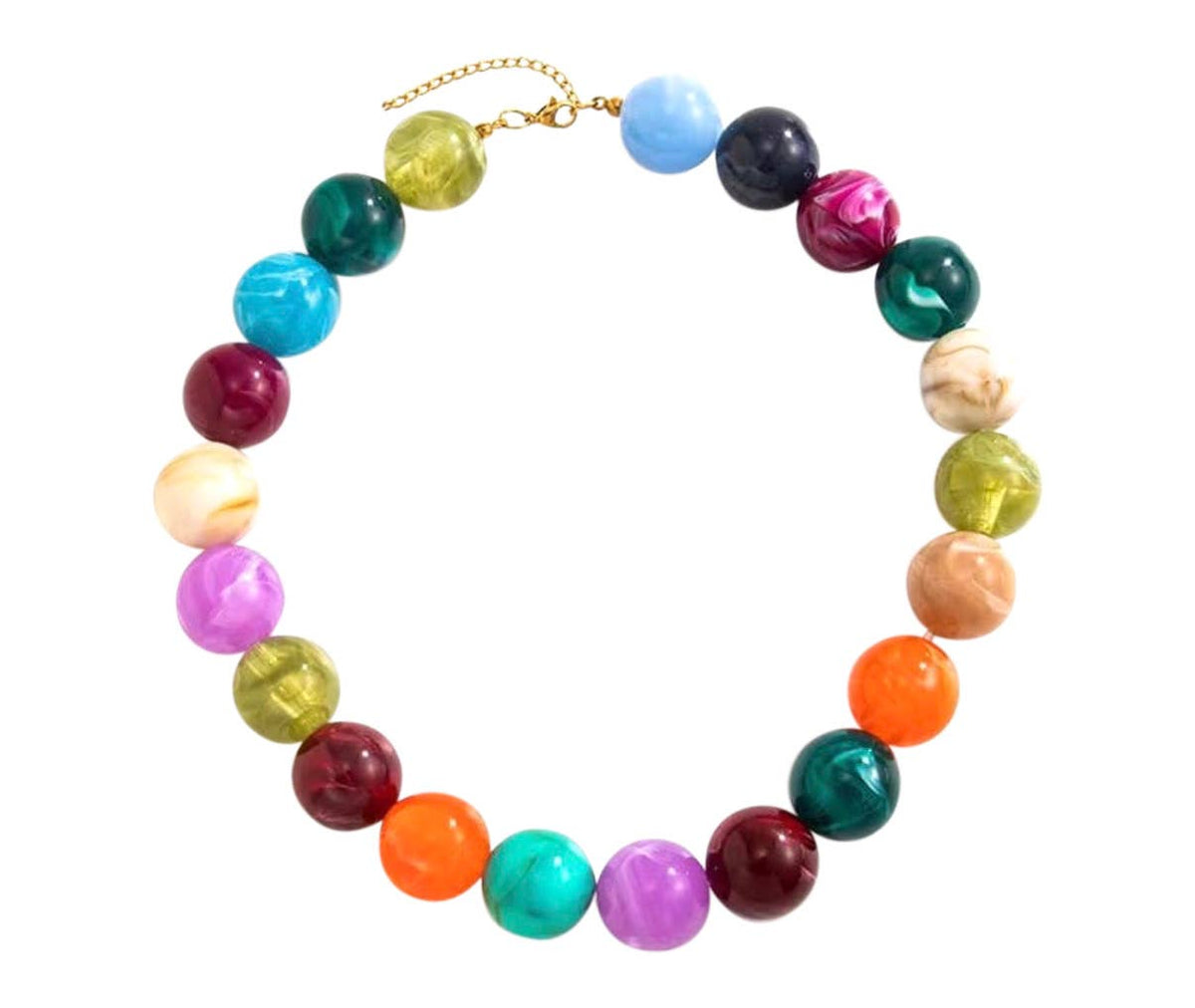 Dora Chunky Beaded Necklace - Fall Multi