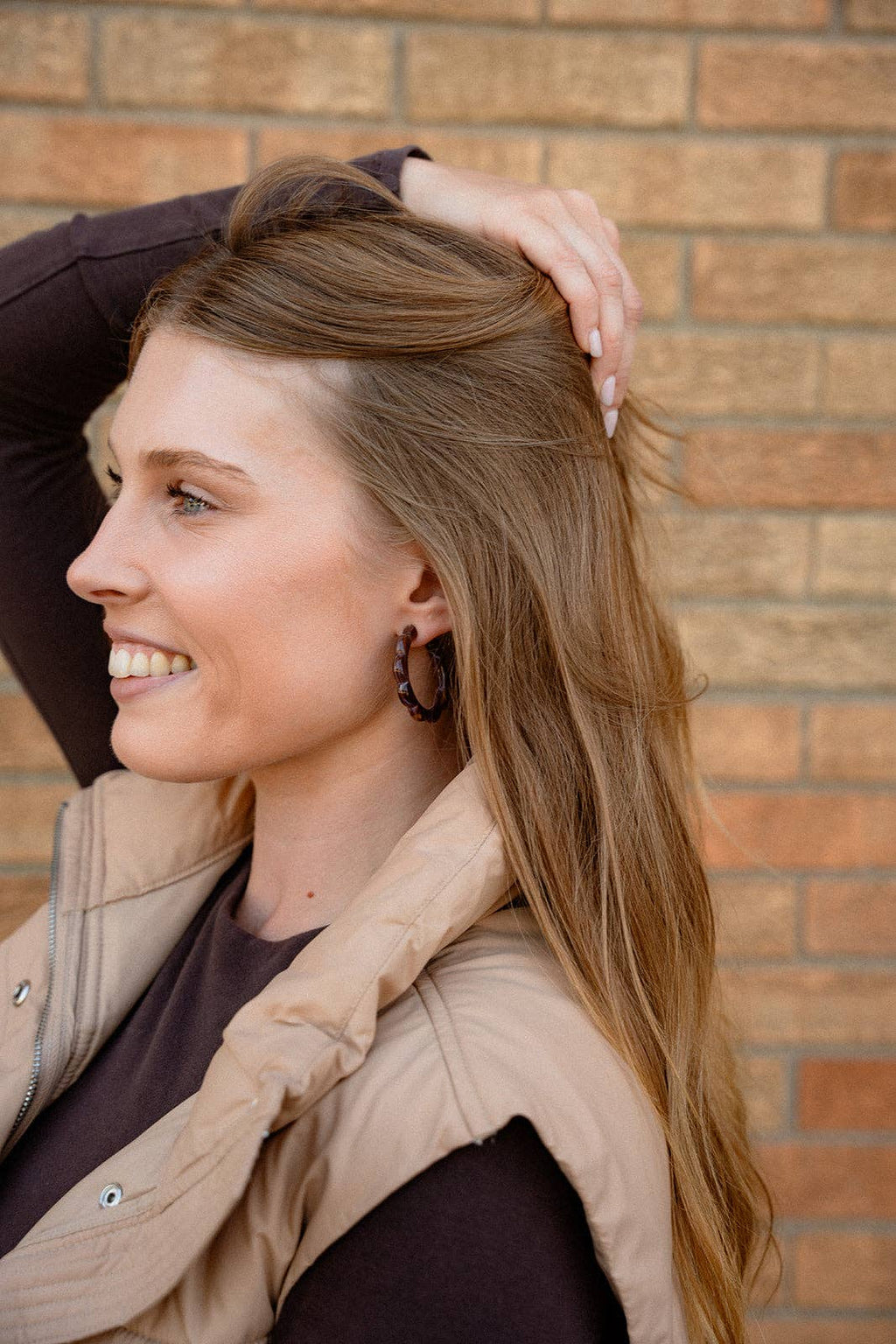 Scarlett Hoops - Cocoa Brown
