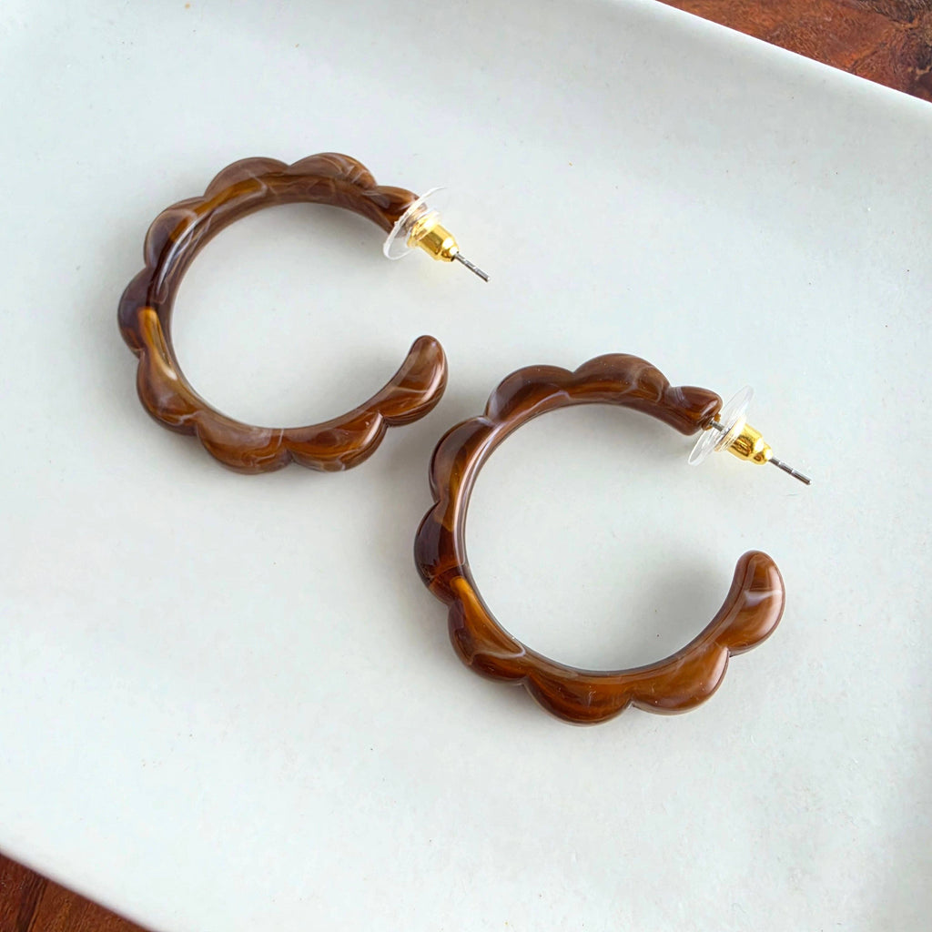 Scarlett Hoops - Cocoa Brown