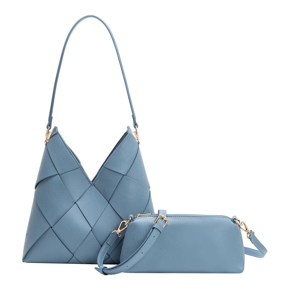 Phaedra Slate Recycled Vegan Leather Shoulder