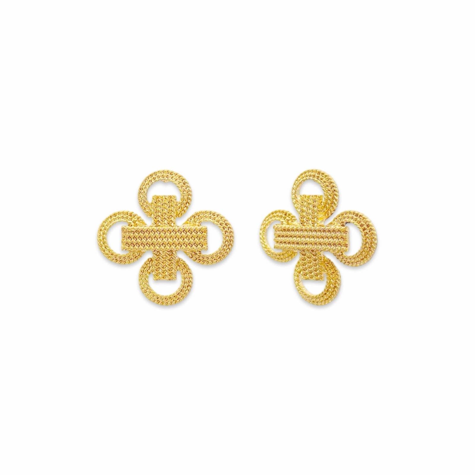 Vintage Gold Rope Earrings