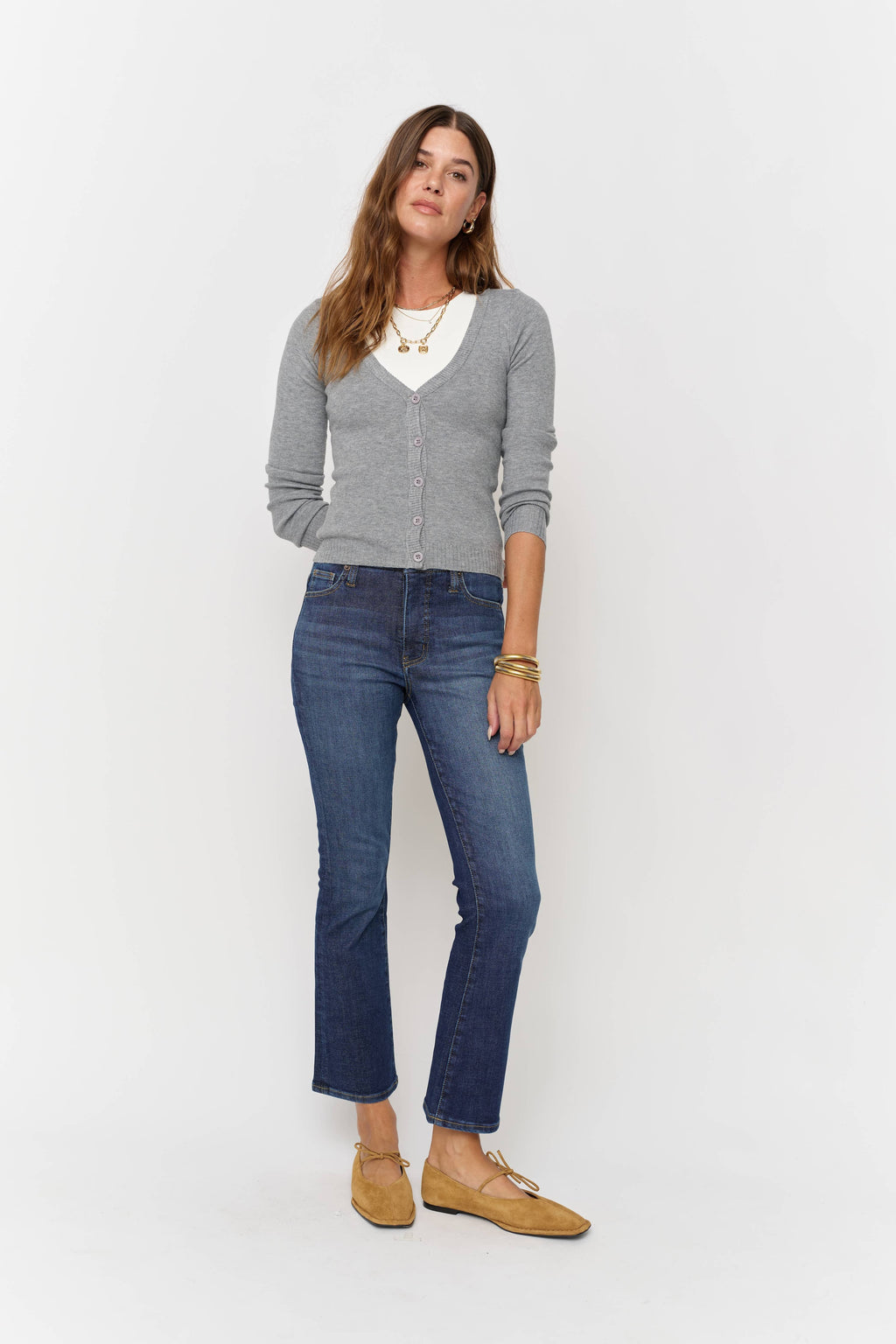 Palmer Mid Rise Ankle Kick Flare, Sculpt+ Dark Worn