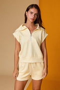 Gretchen Gingham Zip Up Top & Short Set