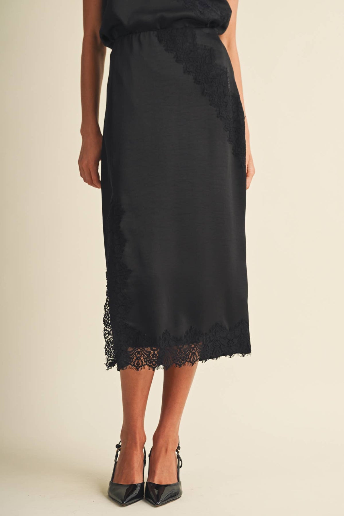 Constance Lace Slit Skirt