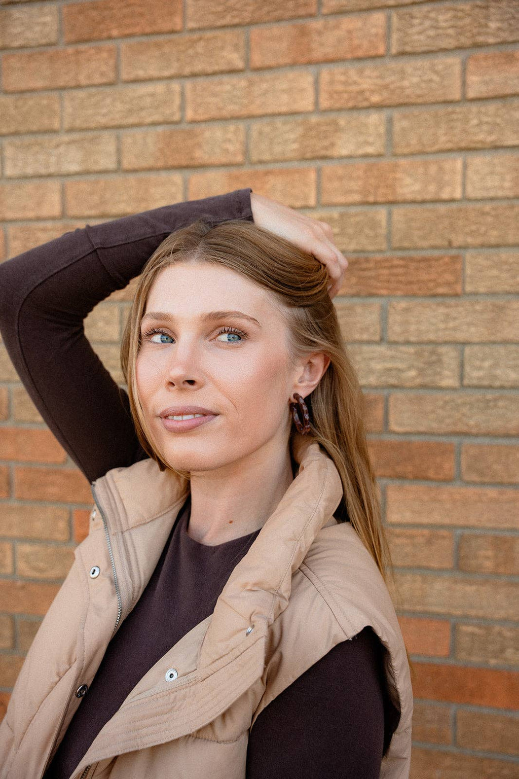 Scarlett Hoops - Cocoa Brown