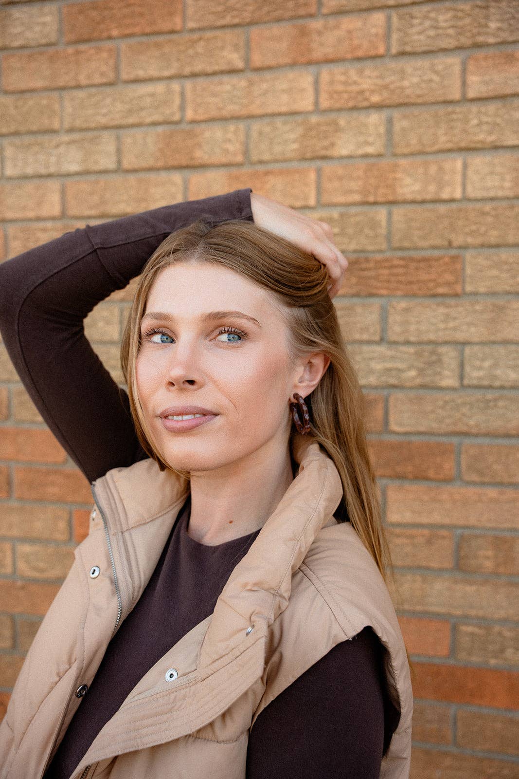 Scarlett Hoops - Cocoa Brown