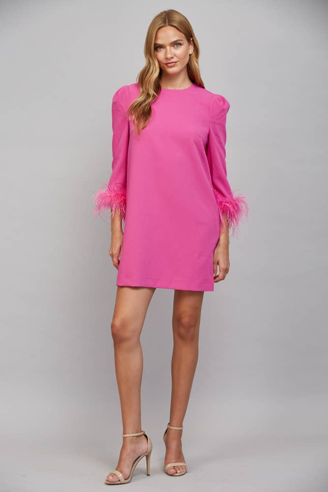 Marissa Feather Trim Dress