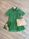 Penelope Eyelet Button Down Dress