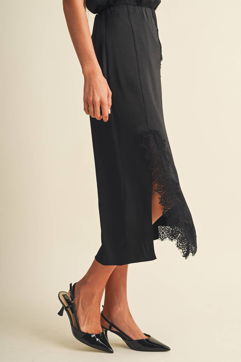 Constance Lace Slit Skirt