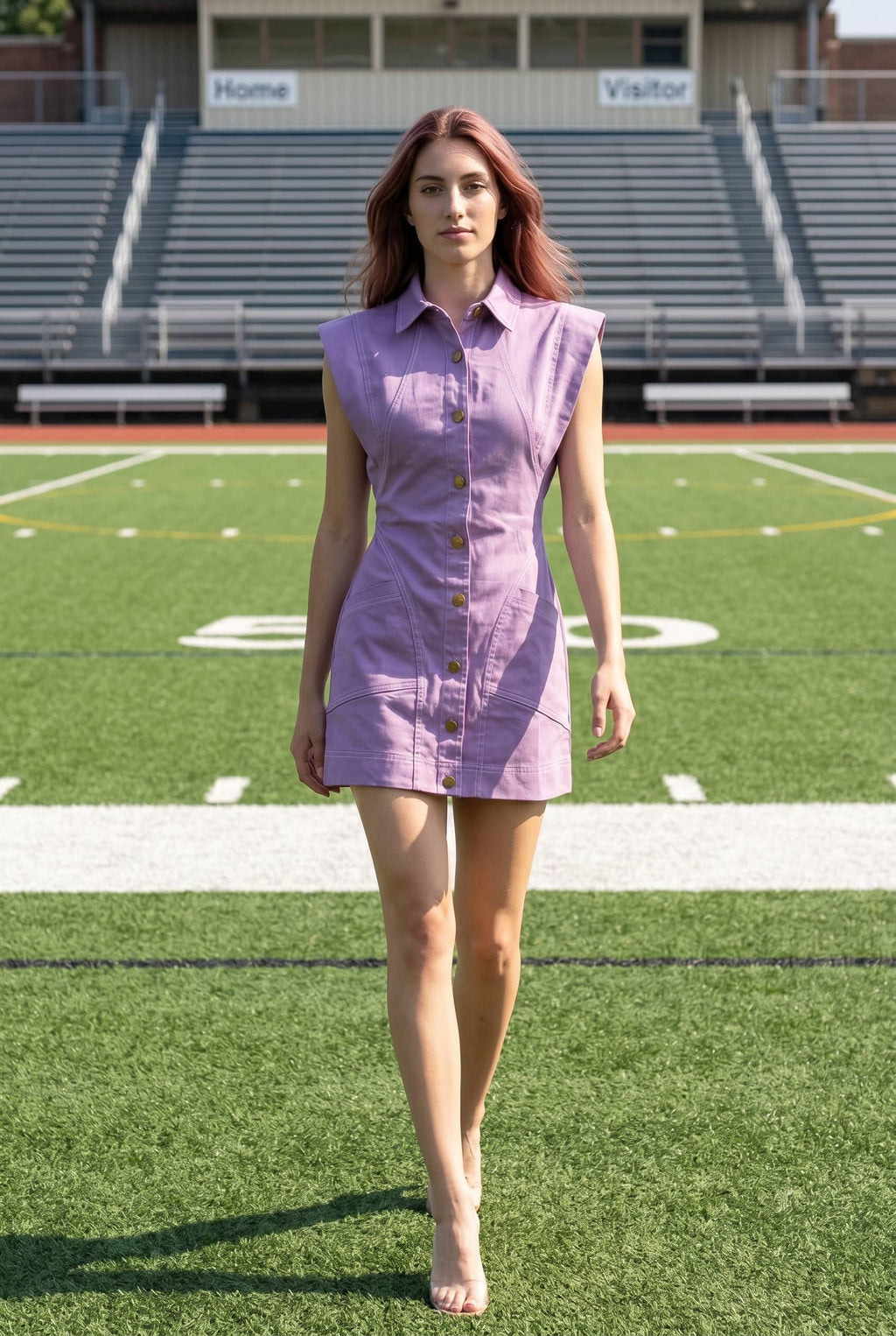 Martha Contrast Stitch Utility Dress