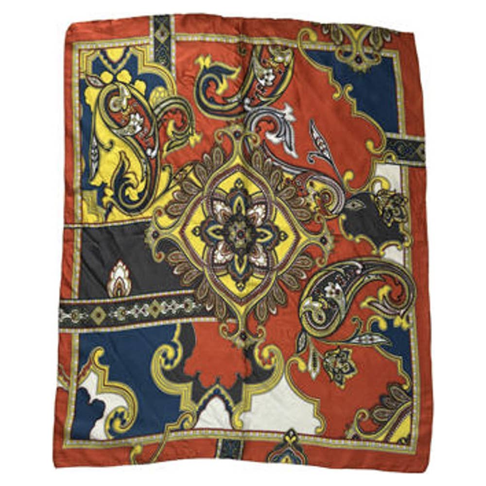 94694 Lauryn Ornate Print Silk Scarf