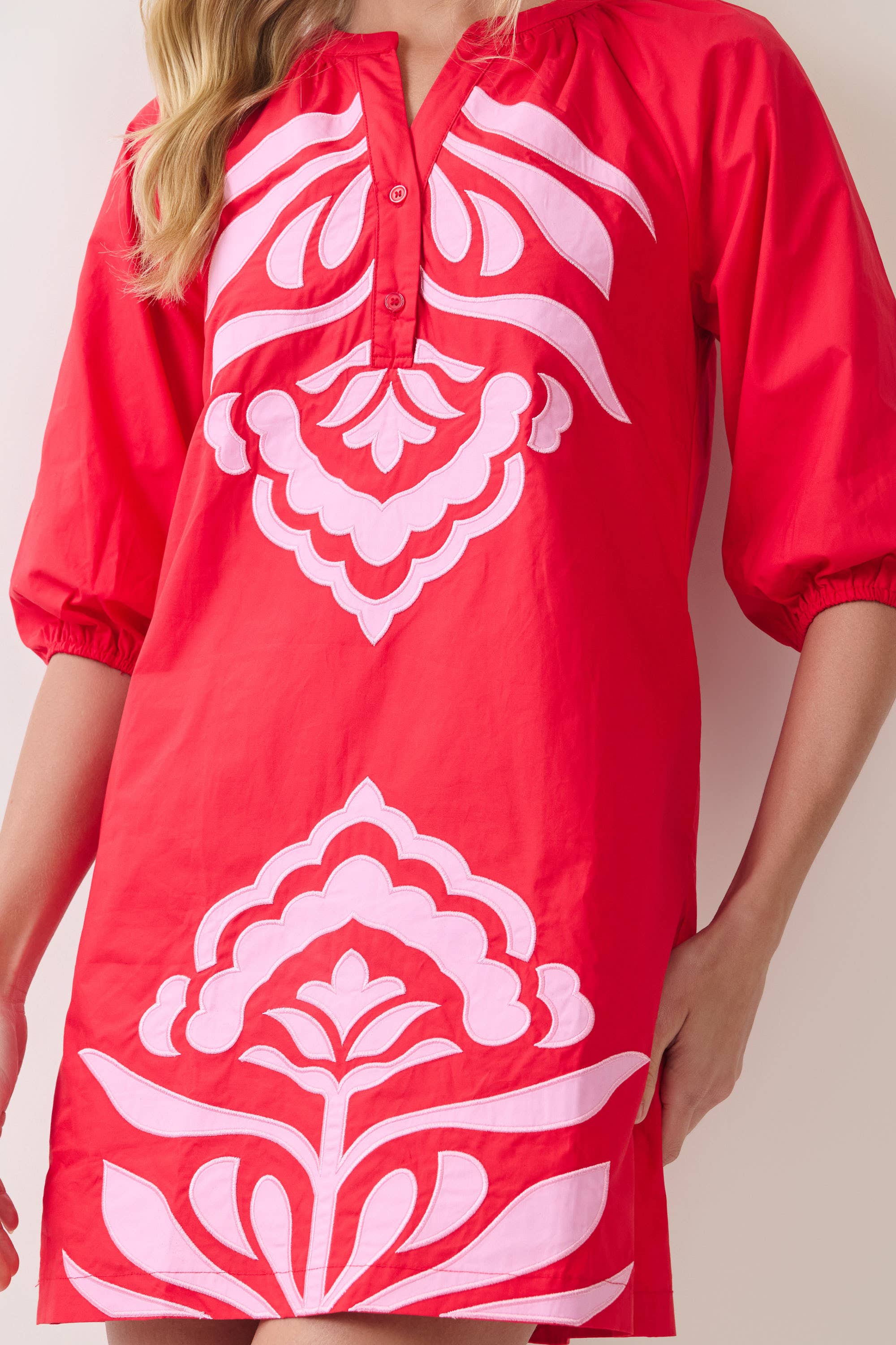 Betty Appliqué Shift Dress