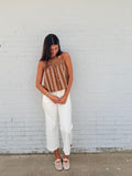 Terra Rose Button Front Top