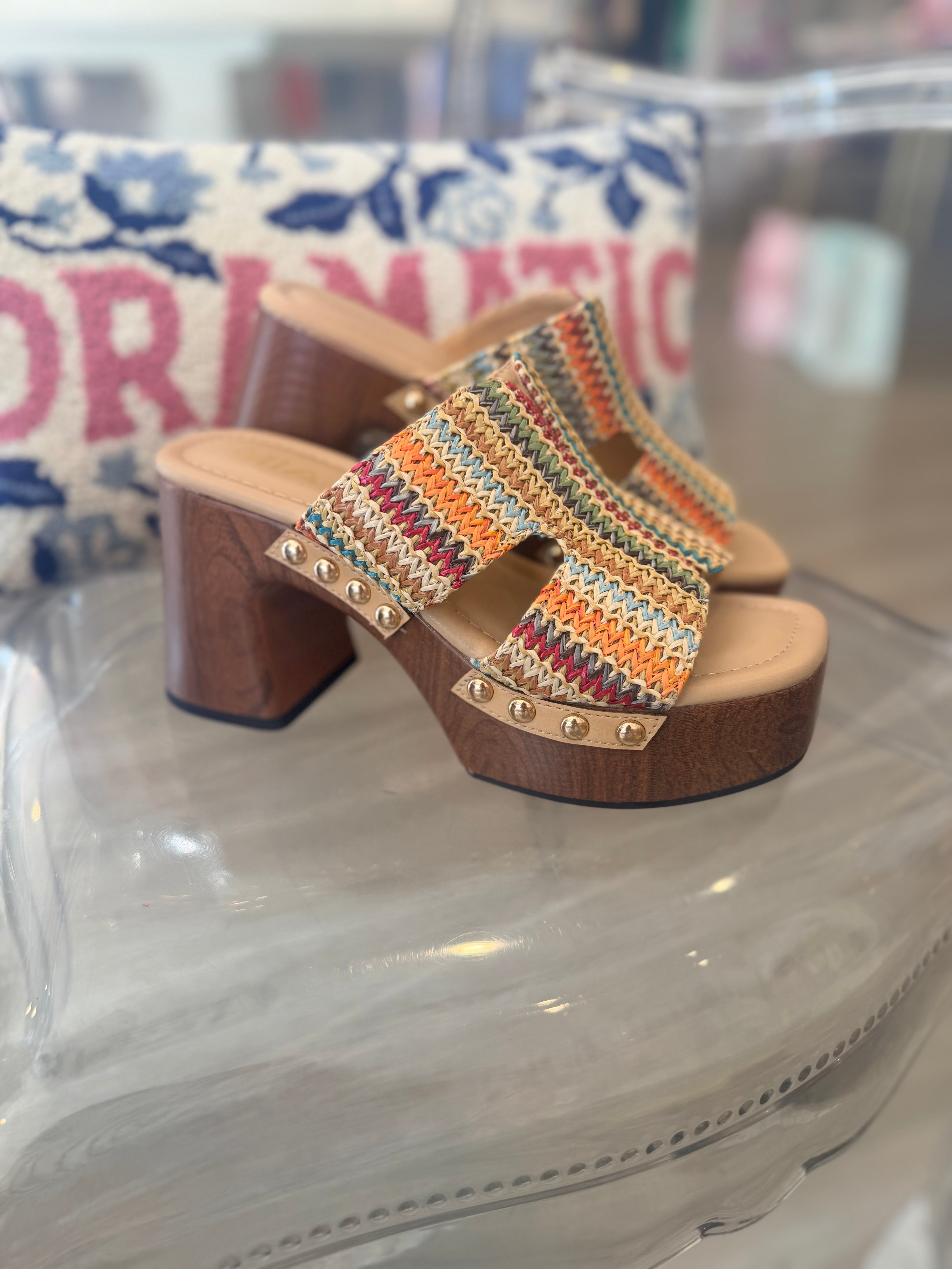 Mia Estelle Color Wooden Heels