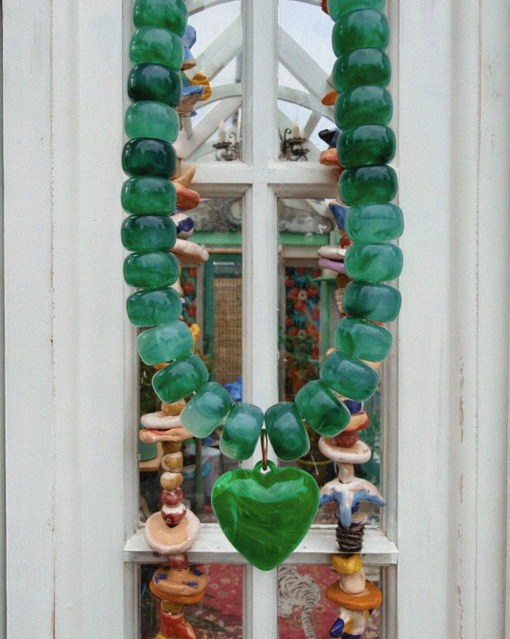 Jackie Beaded Heart Necklace
