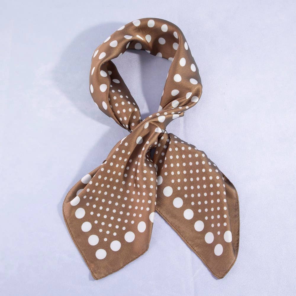 Ombre Polka Dot Print Satin Square Scarf