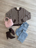 Corinne Striped Knit Cardigan