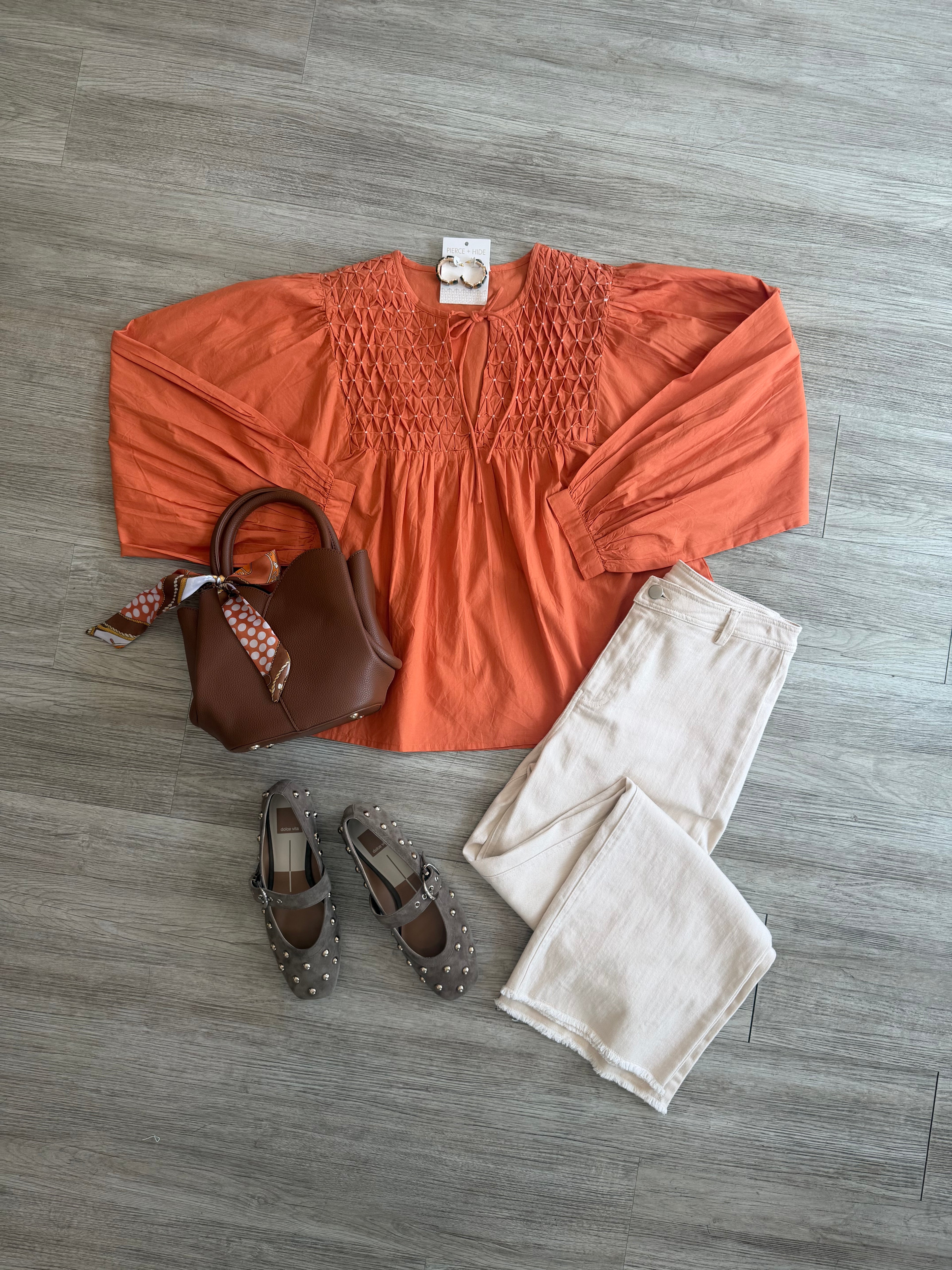 Tex Smock Detail Top