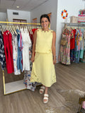 Lemon Yellow Embroidered Set