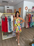 Kylie Floral Halter Dress