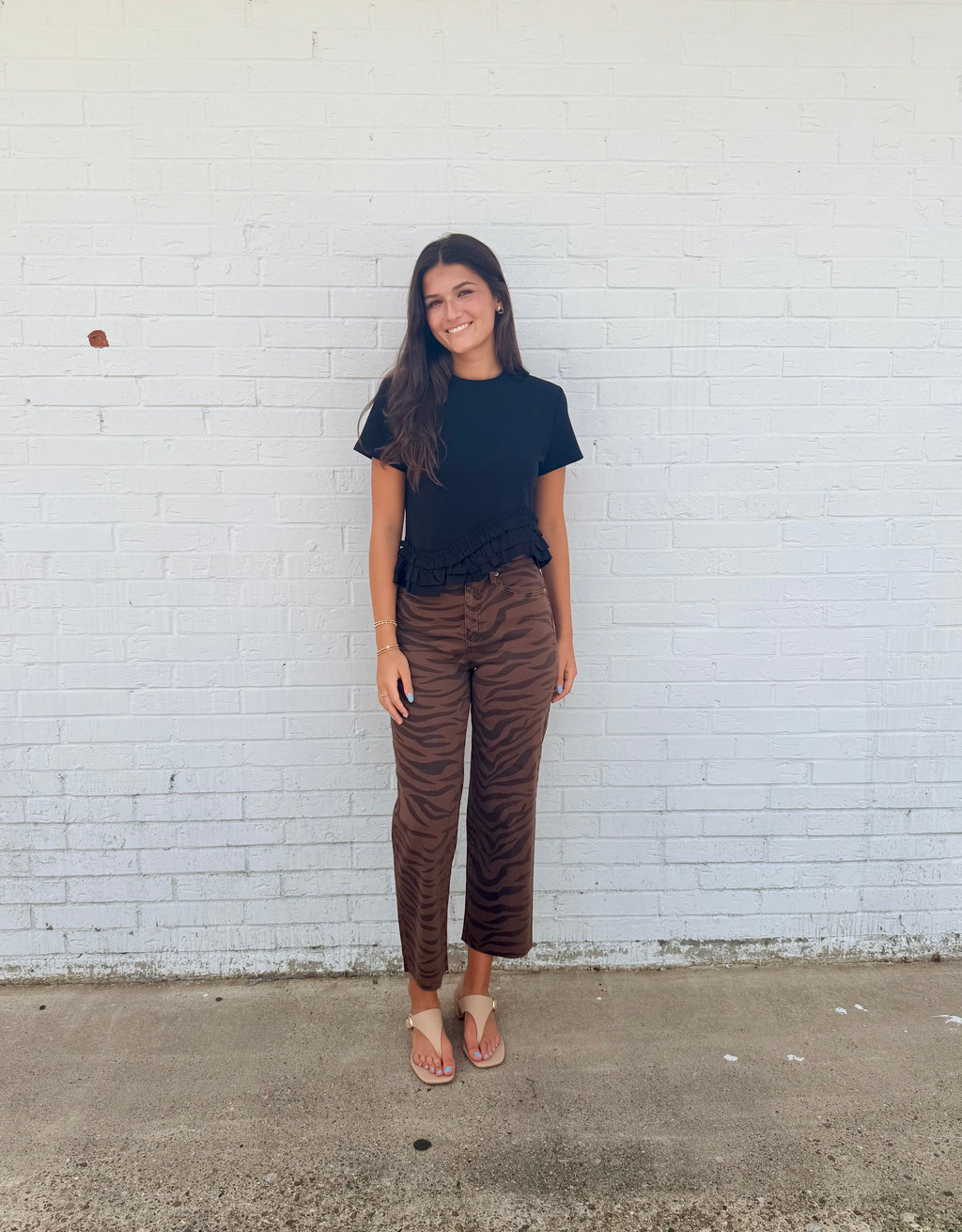 Daze Denim Desert Zebra High Rise Jeans