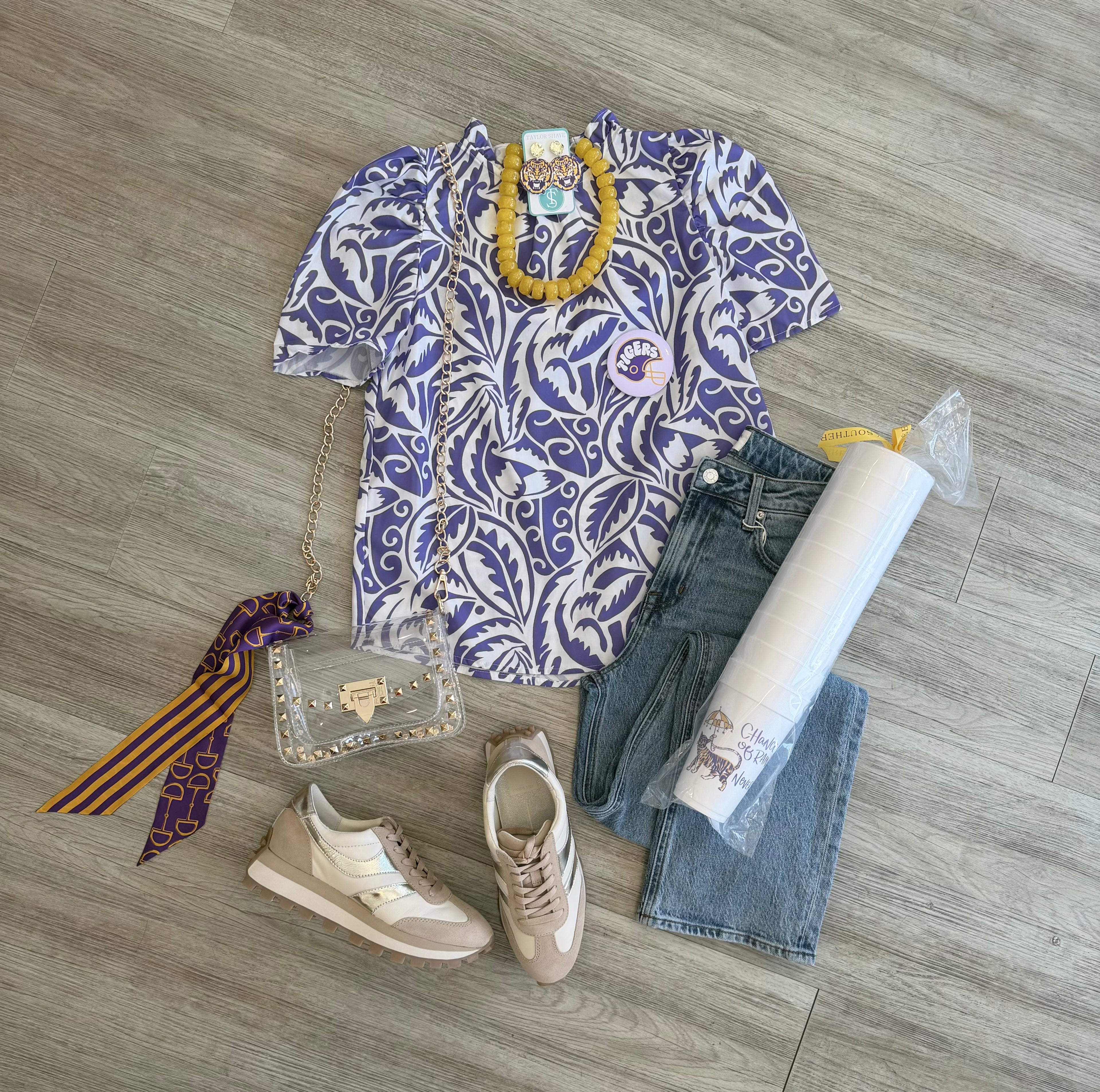 Amelia Poplin Printed Top