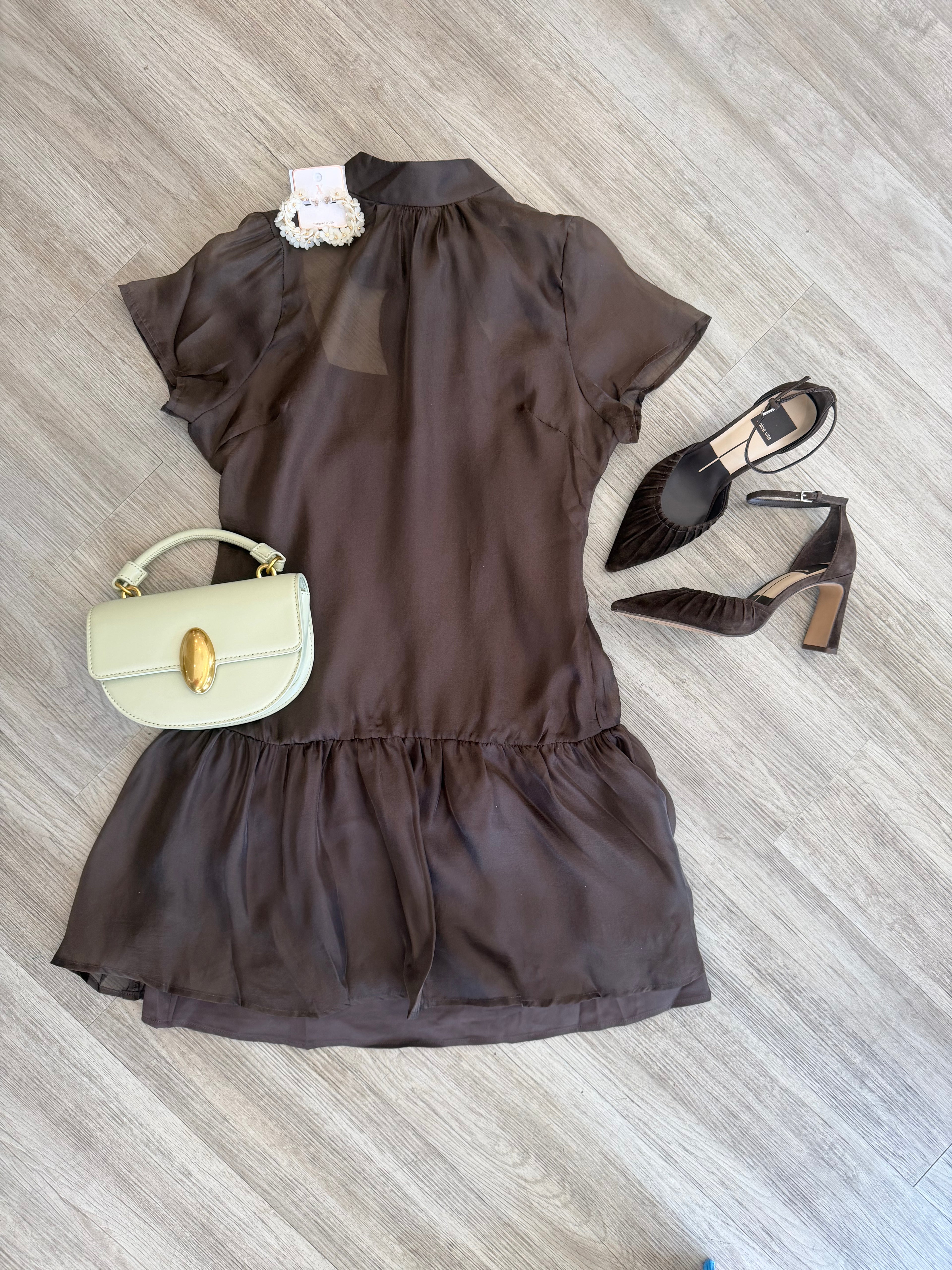 Turner Organza Mock Neck Dress