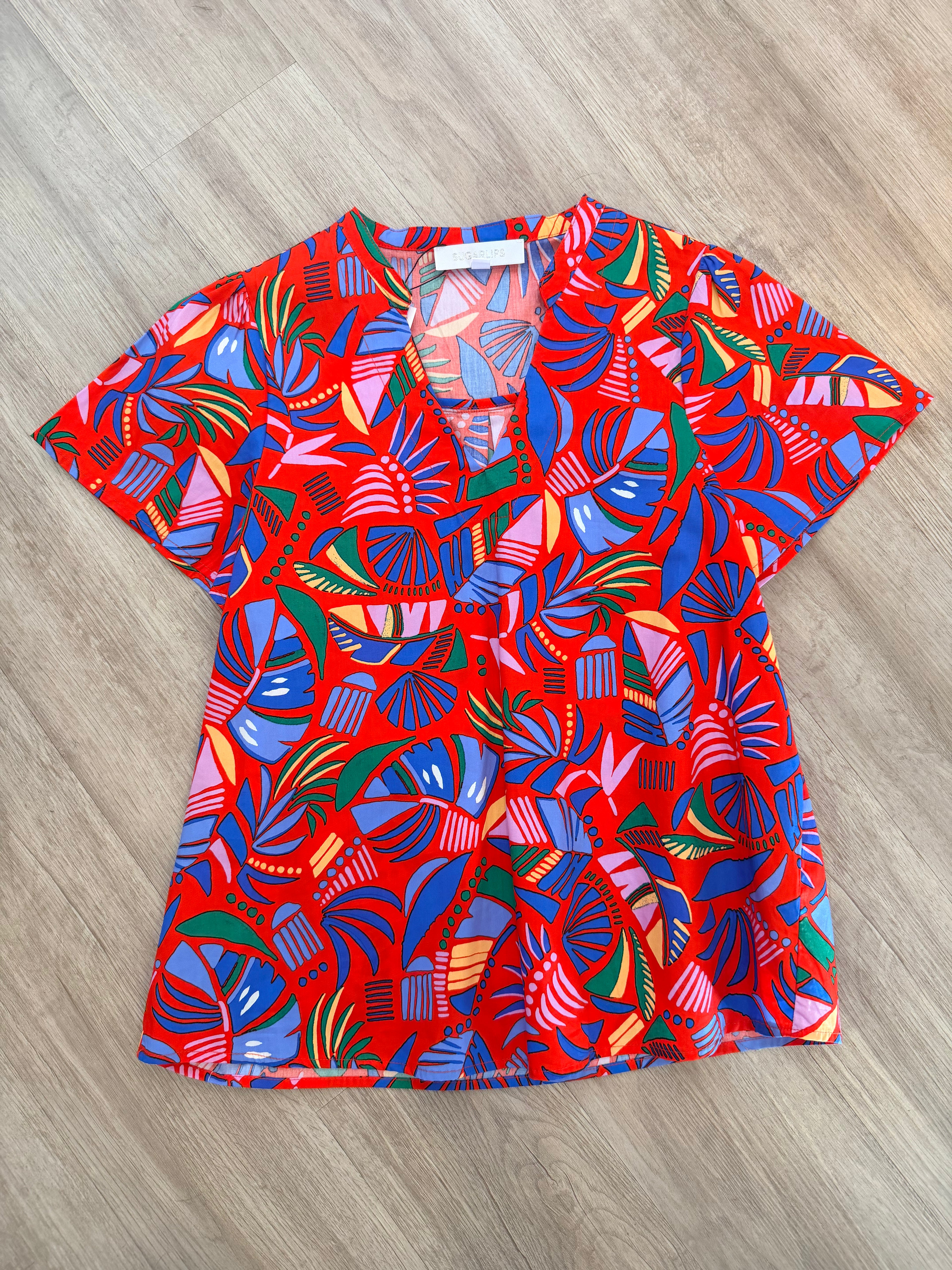 Risony Pleated Tropical Top