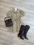 Lacy Geometric Print Dress