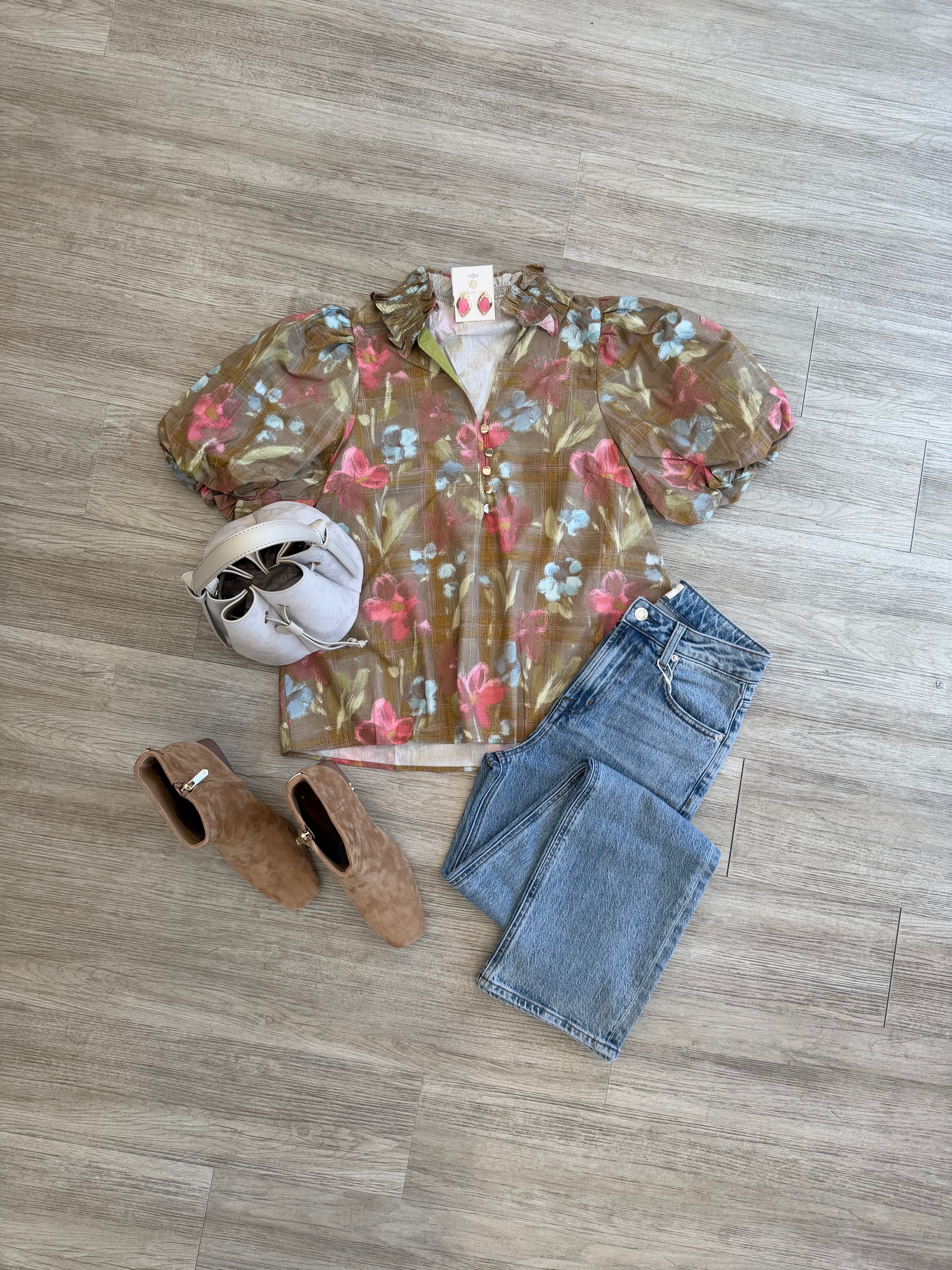 Meadows Floral Puff Sleeve Top