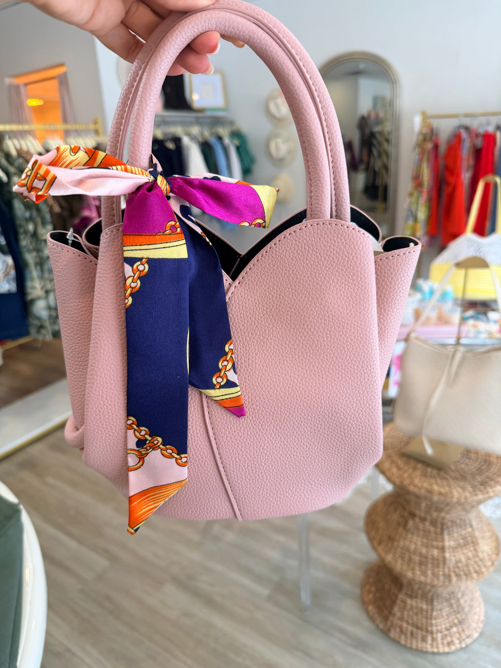 Tillie Scarf Vegan Leather Tote Set