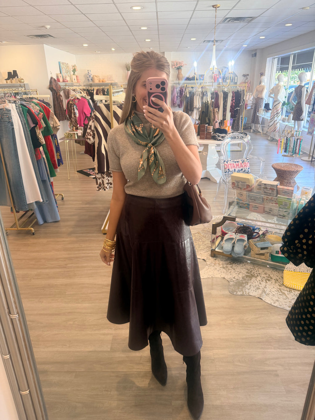 Soho Wine Midi Skirt