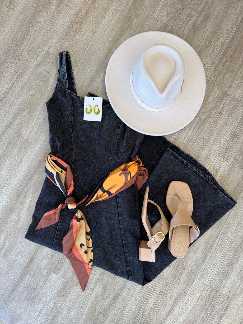 Graham Washed Denim Midi Dress