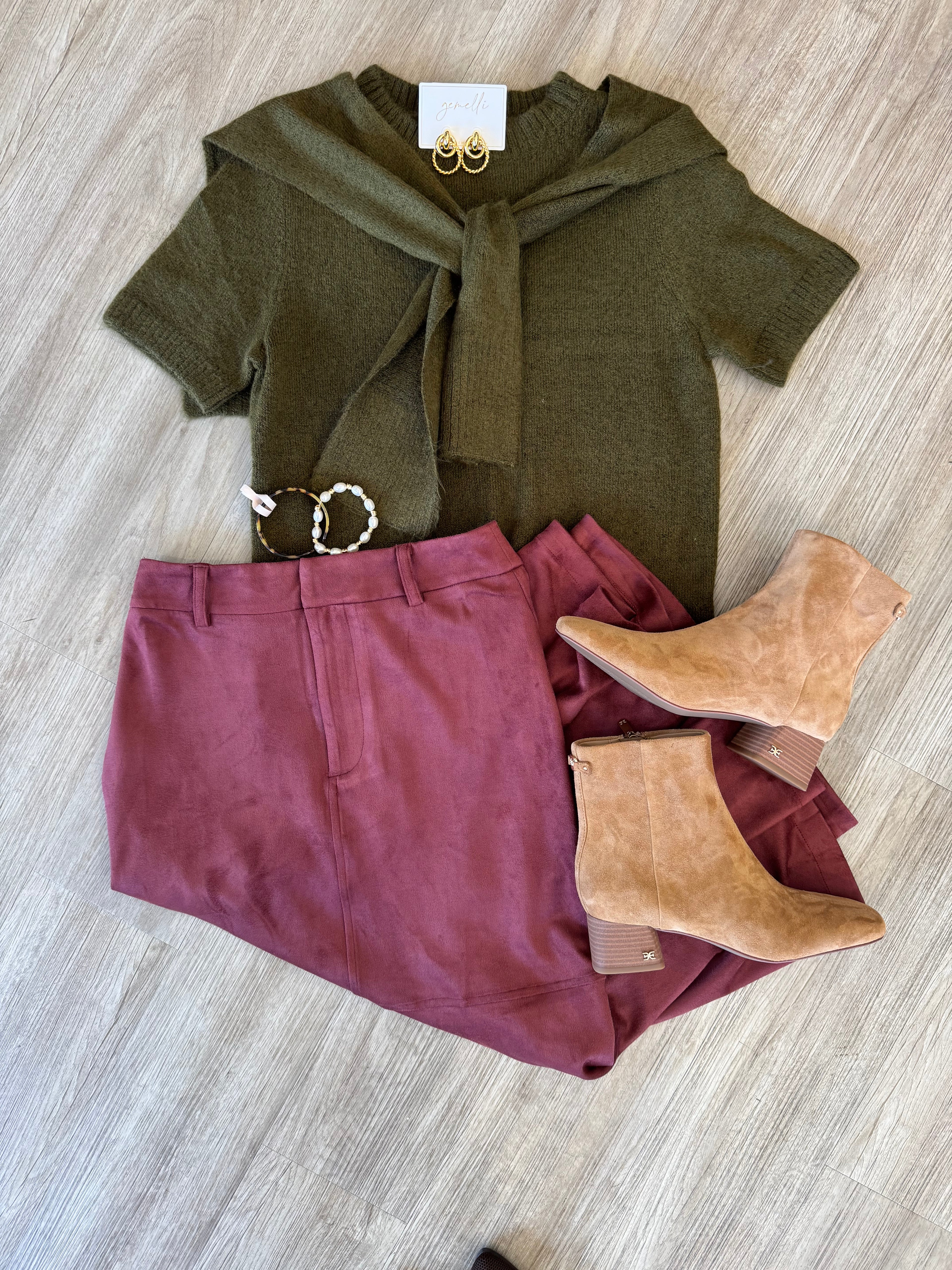 Arizona Suede Midi Skirt