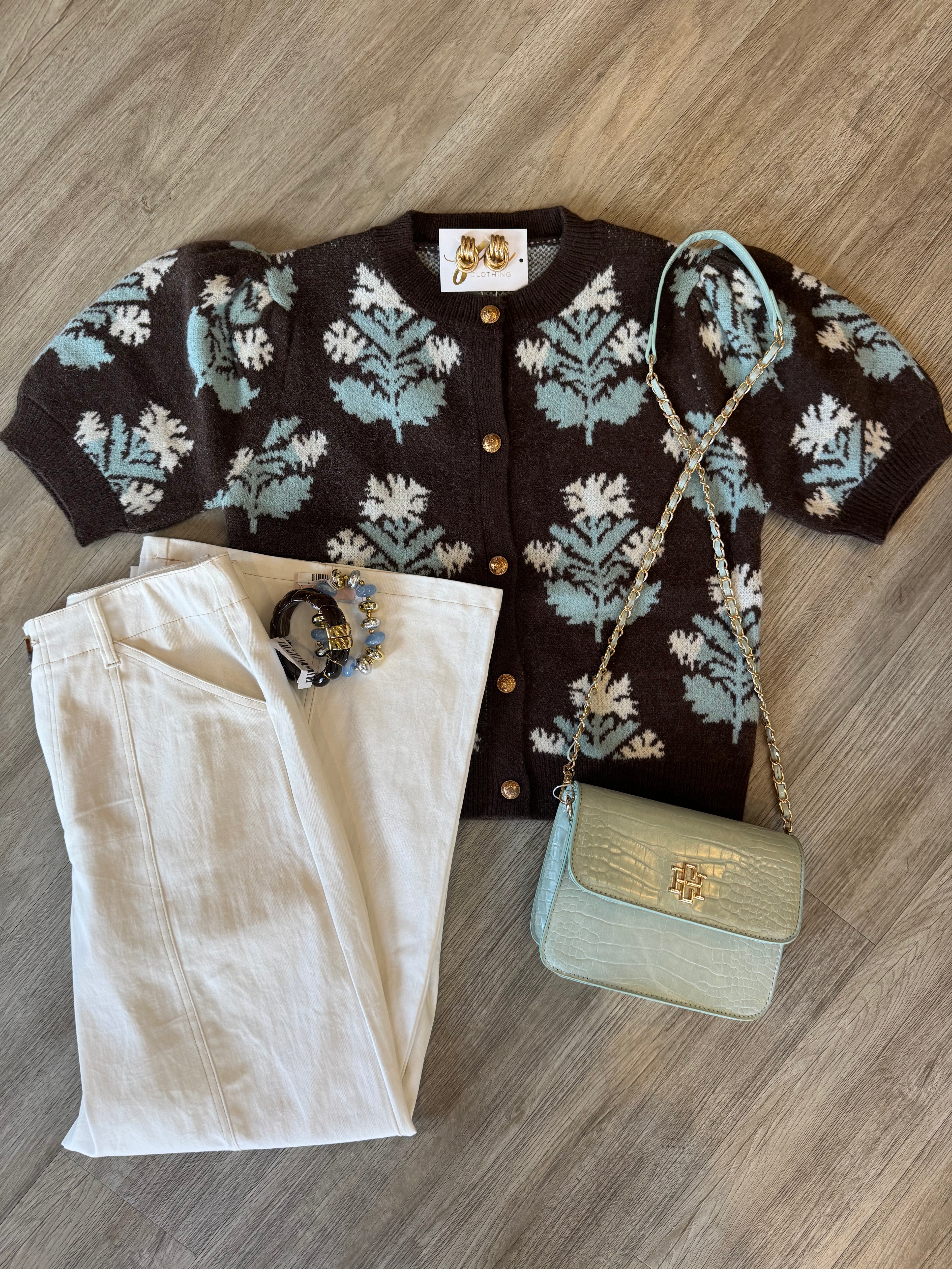 Happier Button Down Sweater