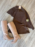 Jennifer Sheer Cape Dress