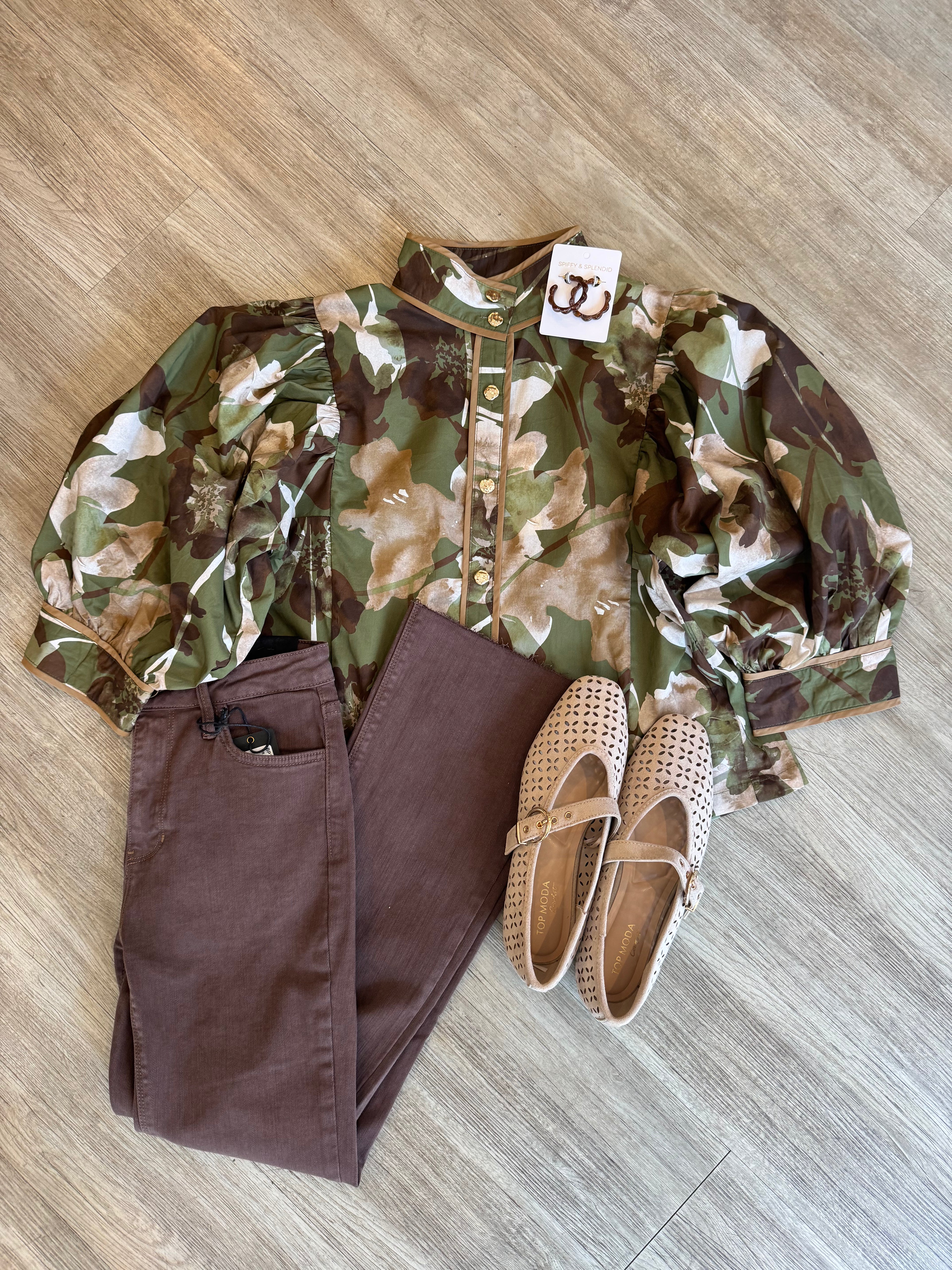 E570 Anne Floral Top