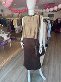 Saylor Suede Midi Skirt