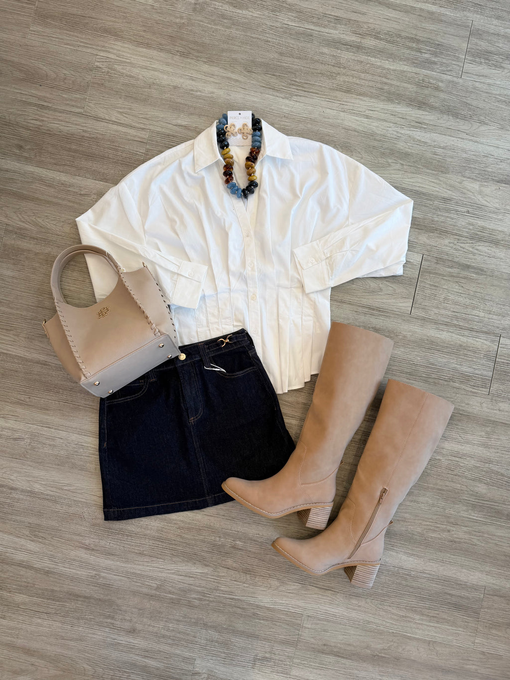 Joey Pleated Button Down Top