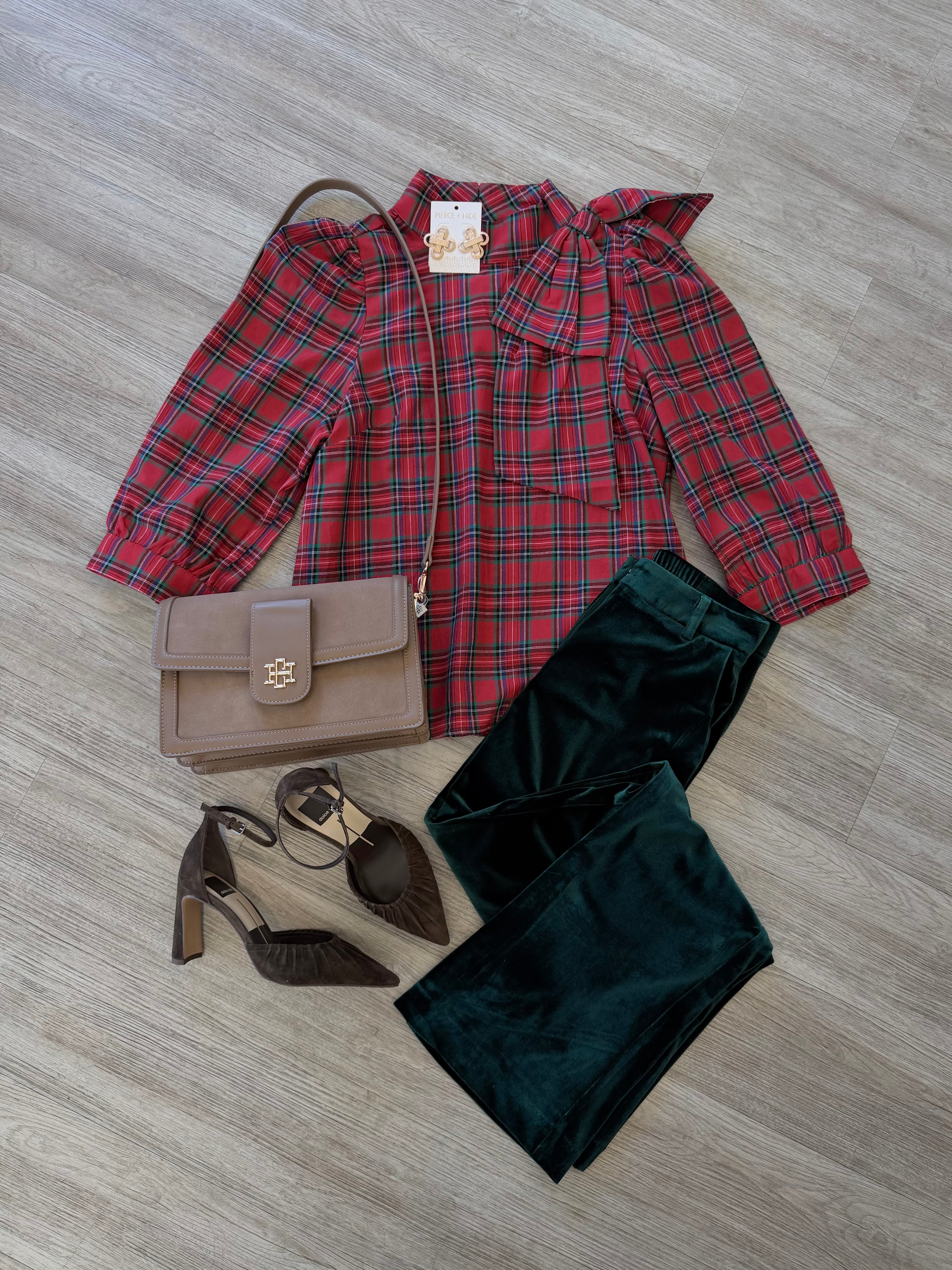 Darcy Plaid Bow Top