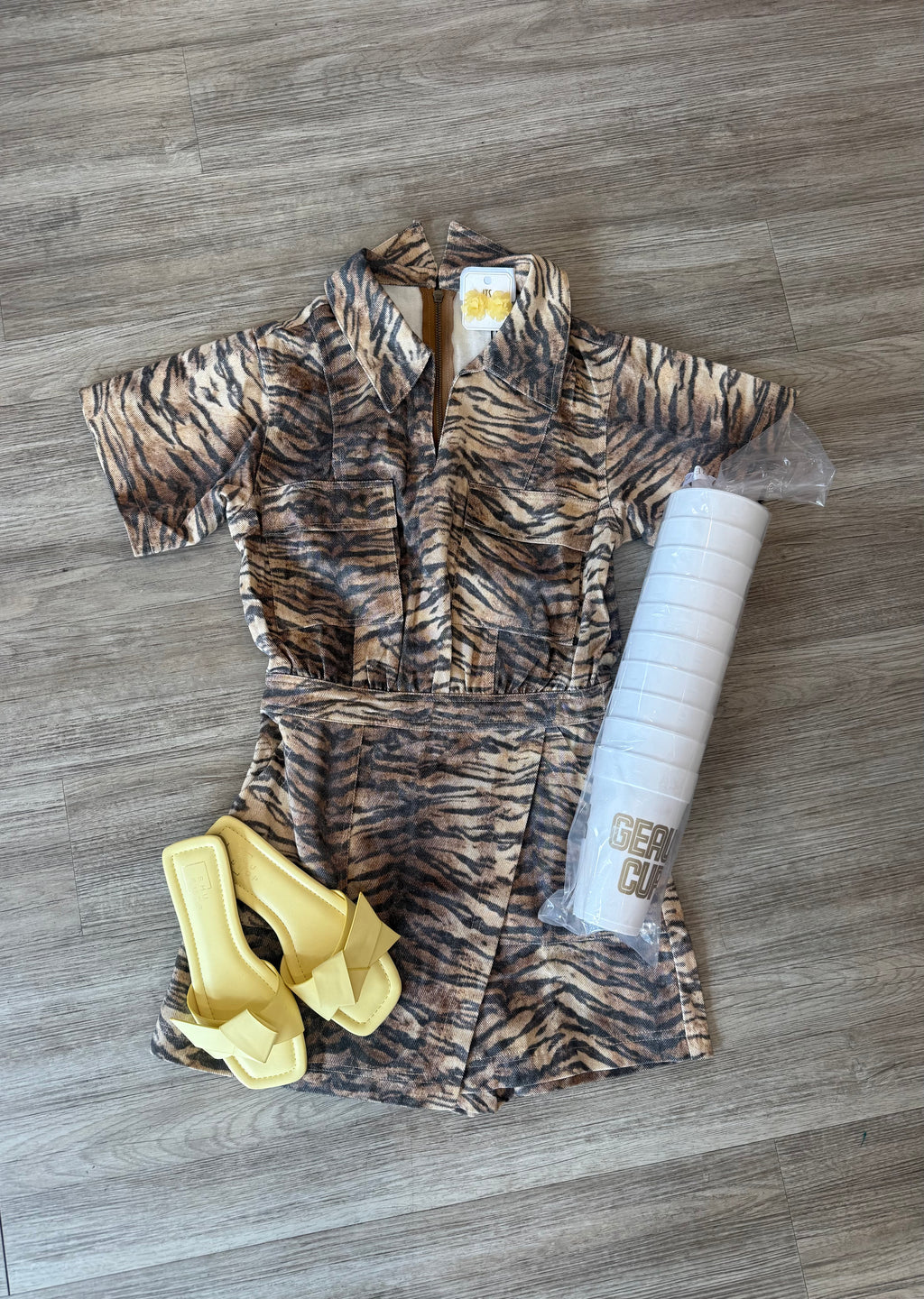 Lane Train Tiger Print Romper