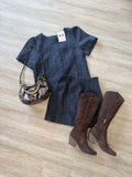 Jana Tweed Top Navy