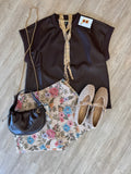 Arthur Leather Brown Top