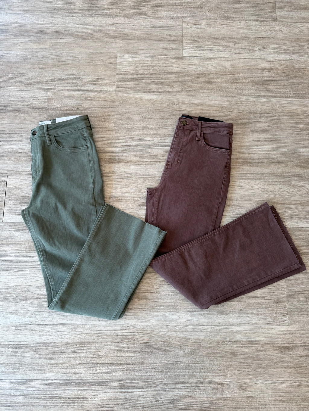 Just Black High Rise Tonal Crop Flare Jeans