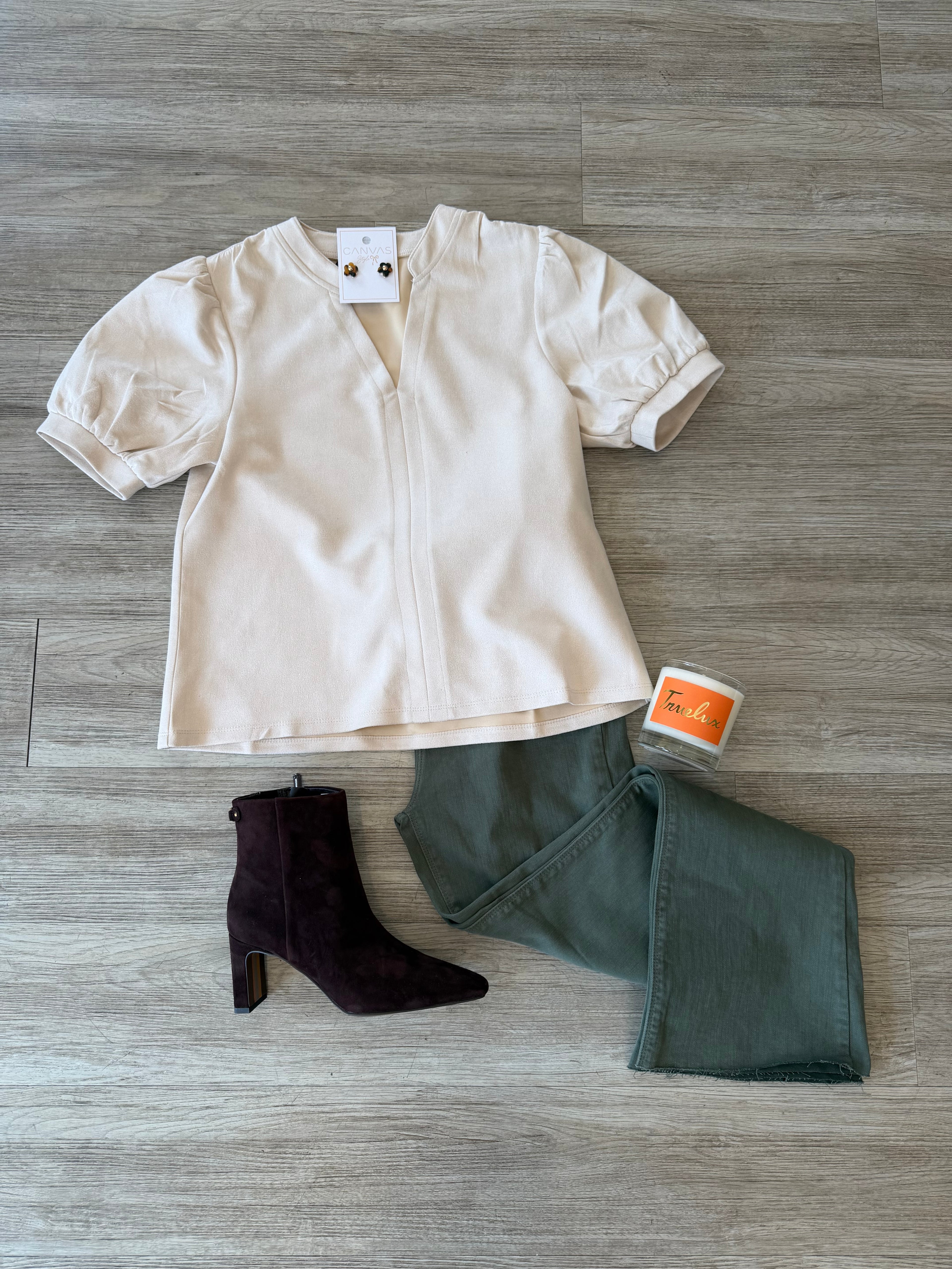 Just Black High Rise Tonal Crop Flare Jeans