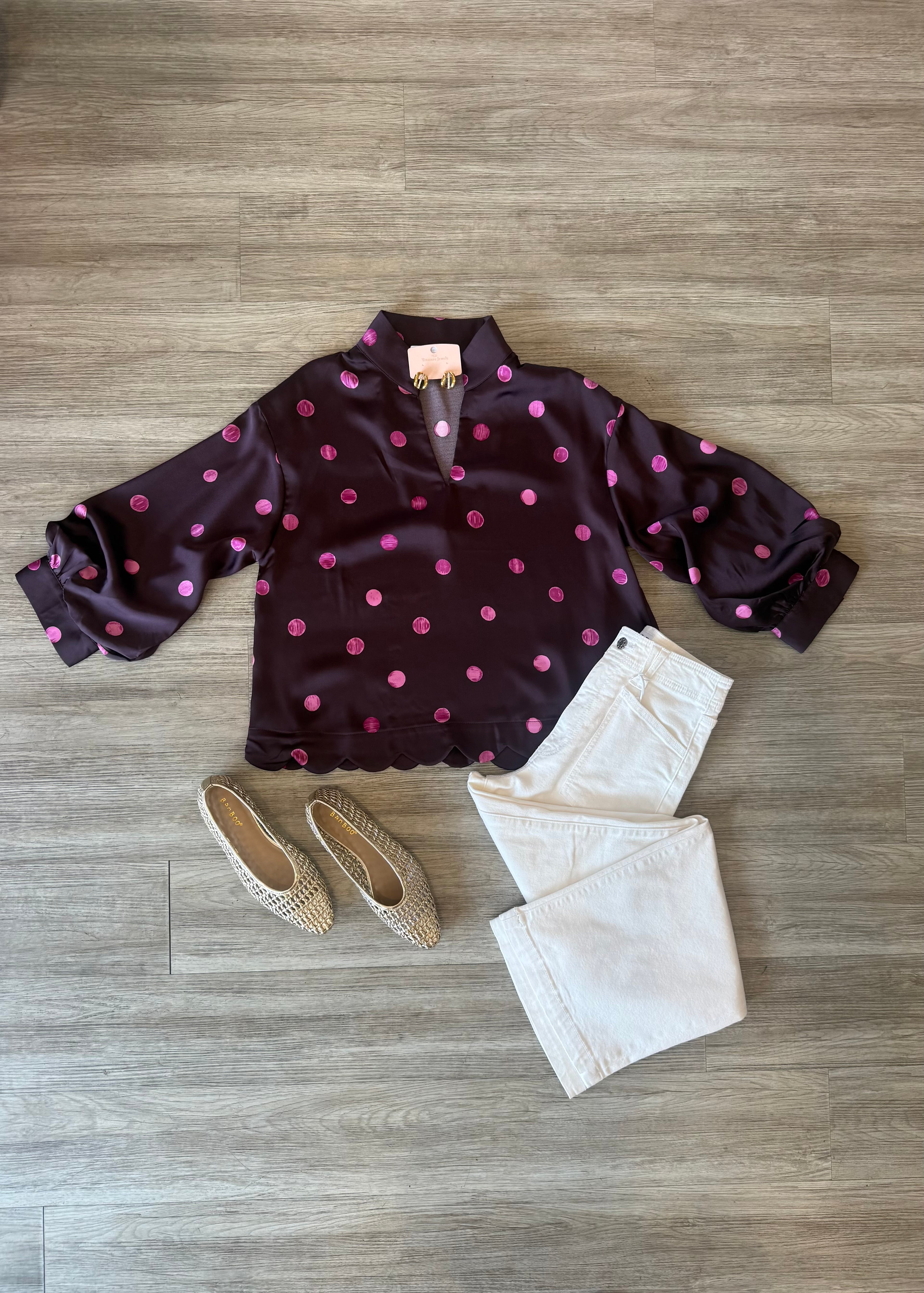 Plum Perfect Dot Top