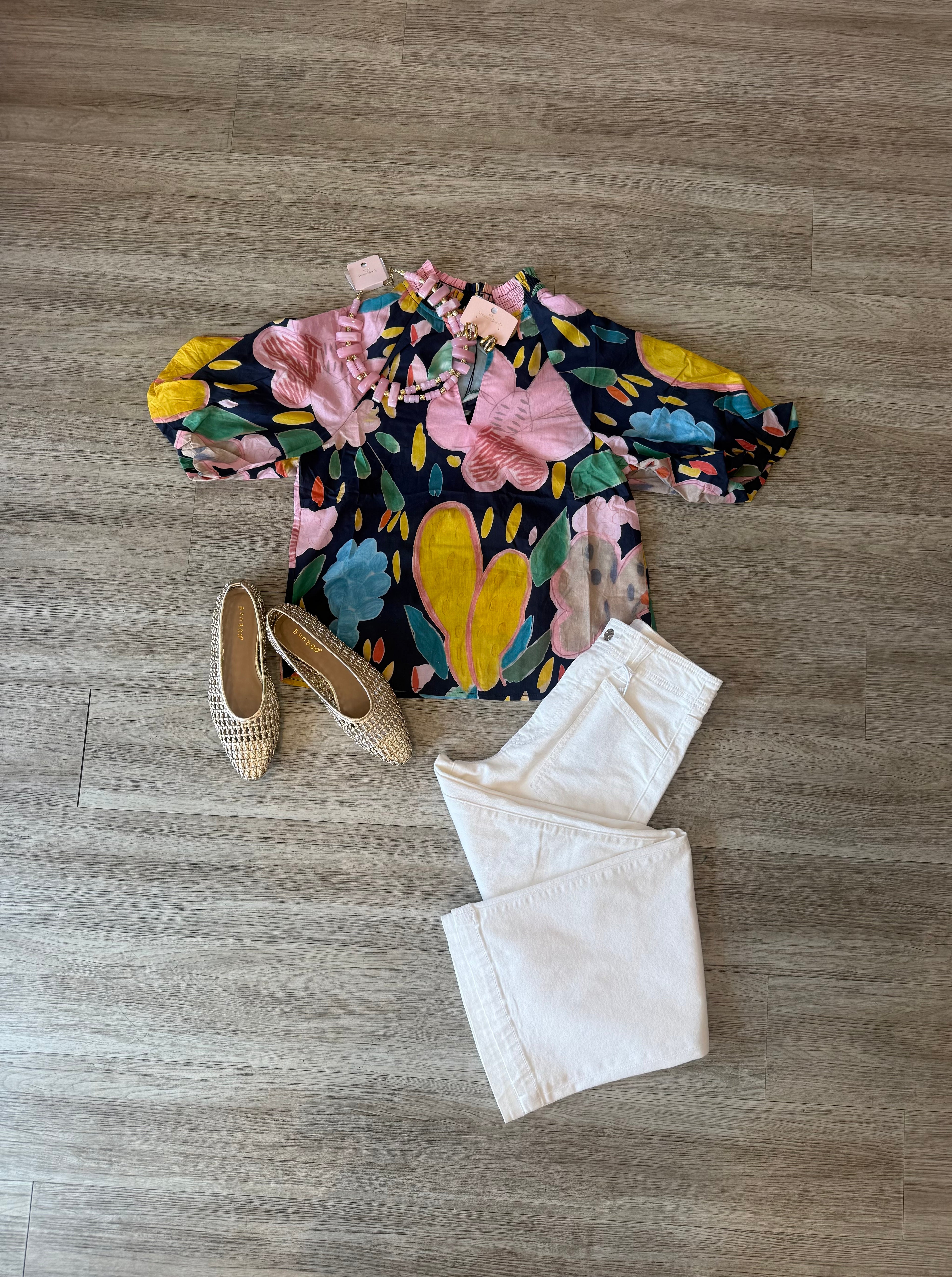 Genuine Puff Sleeve Floral Top