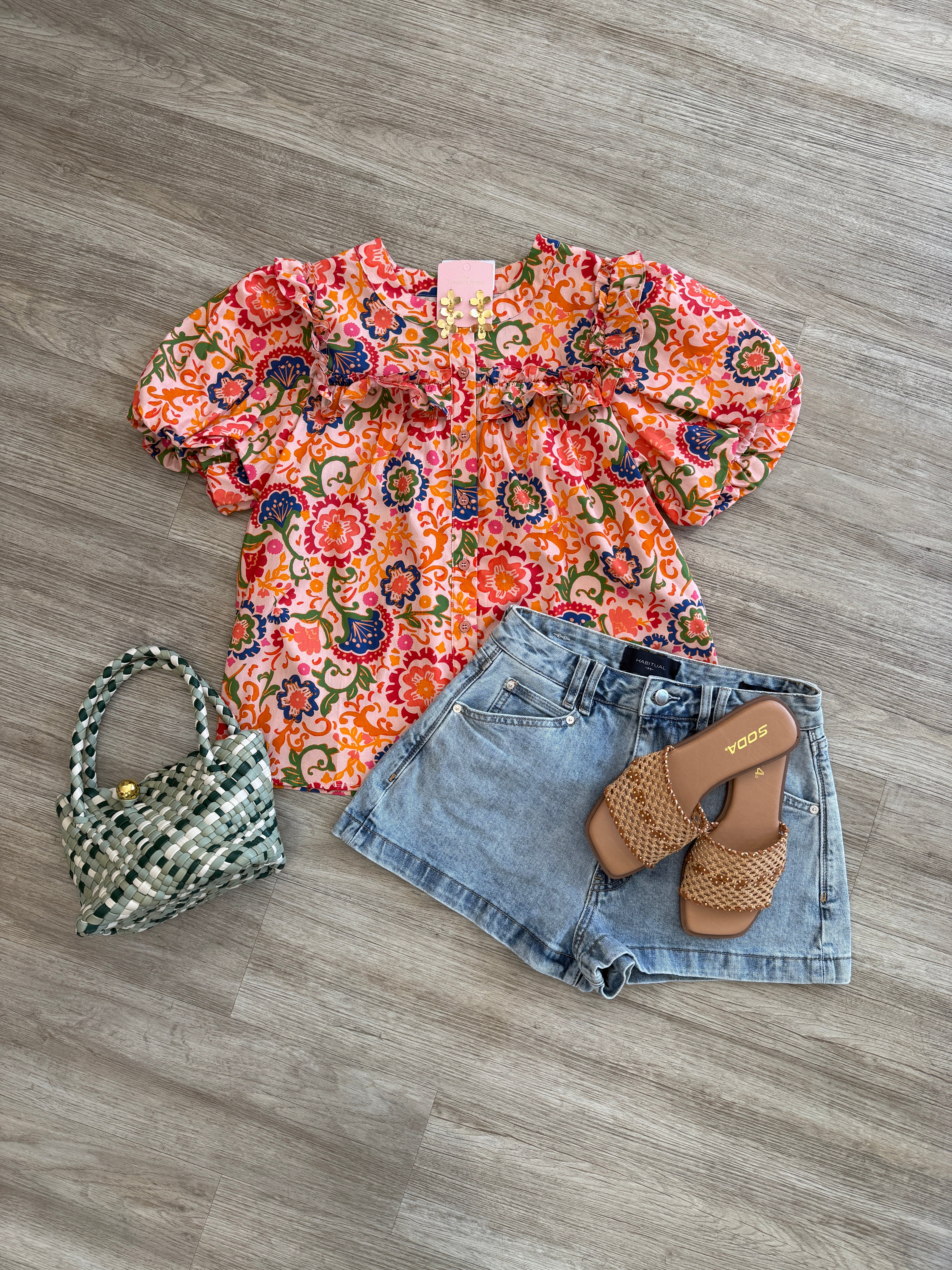 Ryan Ruffle Button Down Top